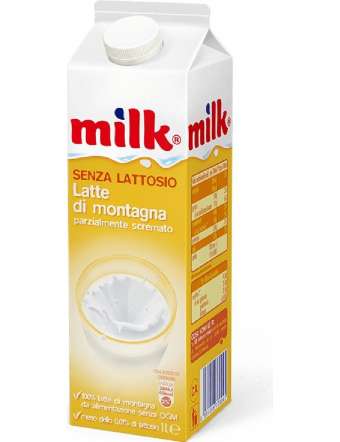 MILK LATTE UHT SENZA LATTOSIO DI MONTAGNA BRIK LT 1