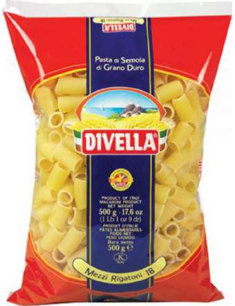 DIVELLA N 18 MEZZI RIGATONI GR 500