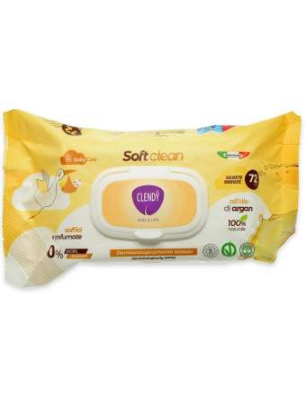 CLENDY SALVIETTINE SOFT CLEAN ARGAN 72 PZ