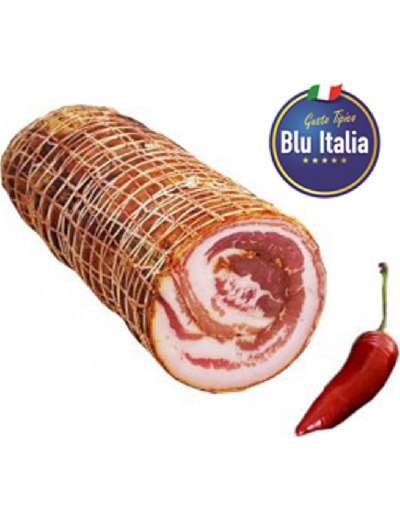 BLU ITALIA PANCETTA ARROTOLATA CORTA CON PEPERONCINO SFUSA KG 2,5