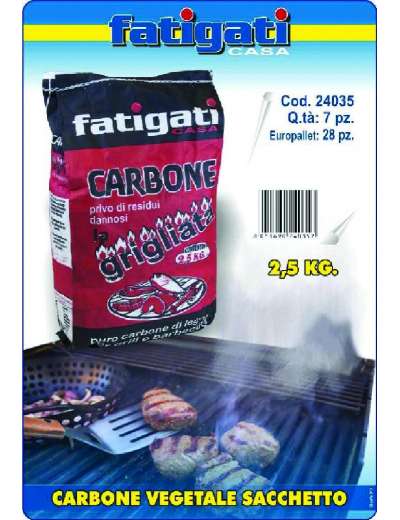 FATIGATI CARBONE VEGETALE KG 2,5 PZ 1