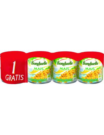 BONDUELLE MAIS GR 150 X 3+1 GRATIS