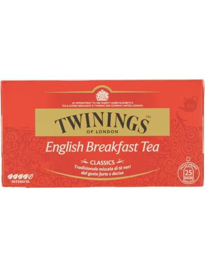 TWININGS ENGLISH BREAKFAST TEA CLASSIC 25 FILTRI GR 50