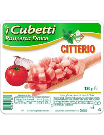 CITTERIO CUBETTI DOLCE PANCETTA GR 130