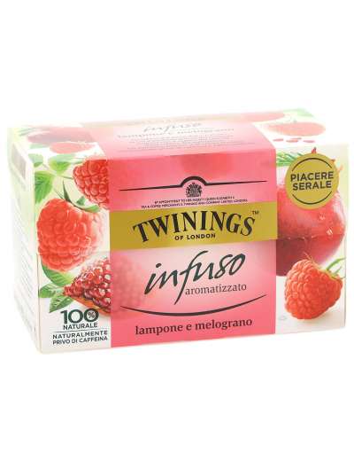 TWININGS INFUSI LAMPONE E MELOGRANO 20 FILTRI