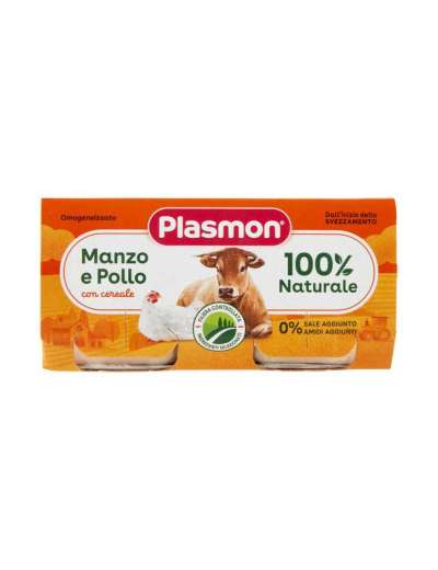 PLASMON OMO MANZO POLLO GR 80X2