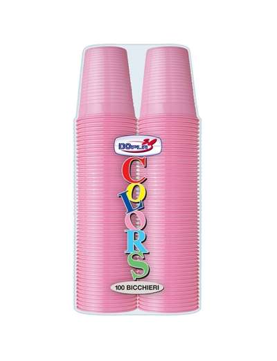 DOPLA BICCHIERI ROSA 200CC PZ 100