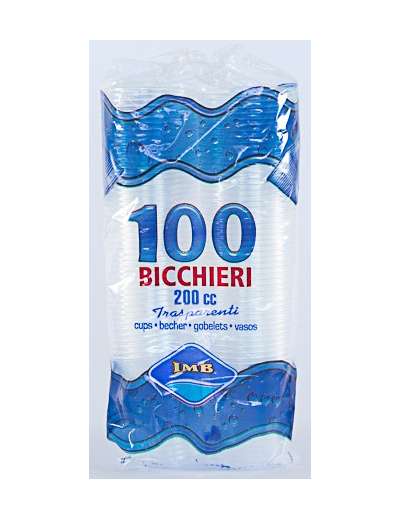 IMB BICCHIERI TRASP. 200CC 96/100PZ