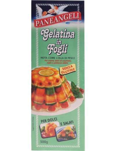 PANEANGELI GELATINA IN FOGLI COLLA DI PESCE PER DOLCI E SALATI GR 500