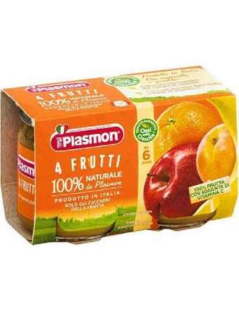 PLASMON OMOGENEIZZATO 4 FRUTTI 2X104 GR