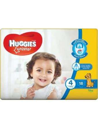 HUGGIES UNISTAR TAGLIA 4 MAXI 7-14KG PZ 18