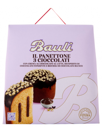 BAULI PANETTONE CIOCCO TOP 3 CIOCCOLATI GR 750