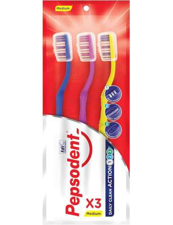 PEPSODENT SPAZZOLINO TRIPLE CLEAN MEDIUM 3PZ