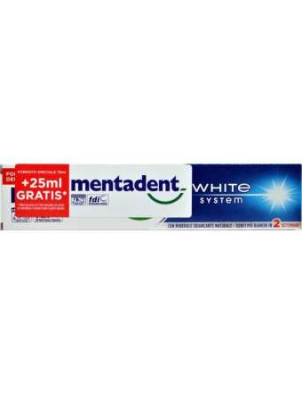MENTADENT DENTIFRICIO WHITE SYSTEM ML 75+25