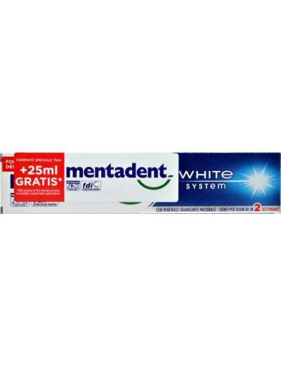 MENTADENT DENTIFRICIO WHITE SYSTEM ML 75+25