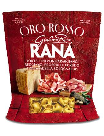 RANA OROROSSO PROSCIUTTO CRUDO MORTADELLA E PARMIGIANO REGGIANO GR 250